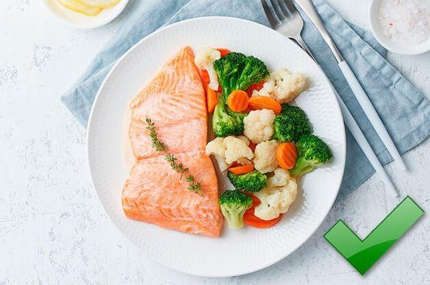 Cu gastrită, puteți mânca pește slab cu legume fierte