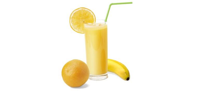 smoothie cu banane și portocale pentru dieta de băut
